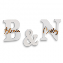 INICIALES MADERA BLANCA...