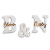 INICIALES MADERA BLANCA PERSONALIZADAS CON NOMBRES MADERA