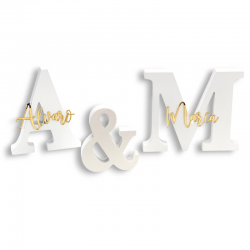 INICIALES MADERA BLANCA...