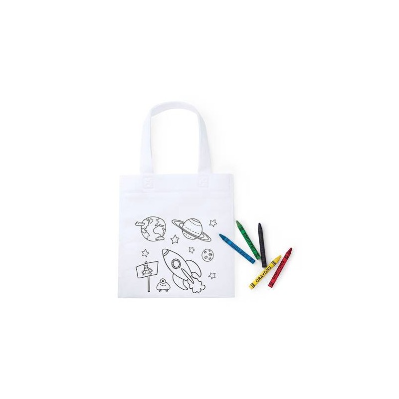 BOLSA PARA COLOREAR SPACE NON WOVEN 5 CERAS INCL.