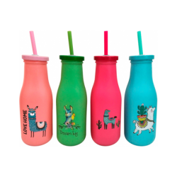 BOTELLA CRISTAL LLAMAS