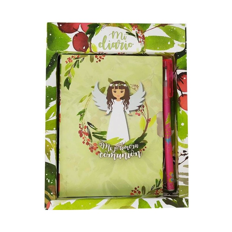 SET DIARIO Y BOLÍGRAFO MI PRIMERA COMUNIÓN NIÑA