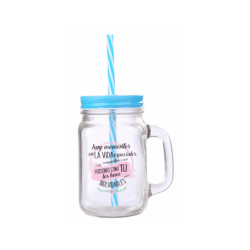 JARRA CRISTAL CON CAÑA...